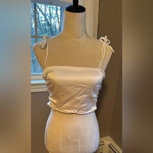 Zara, size Medium, white satiny camisole